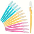 Mix Color Eyebrow Razor Women Face And Body Safe Trimmer Hair Shaver Eye Brow Remover With Cover Small Makeup Tools Set.