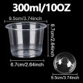 50PCS Dessert Cups Bowls Container with Dome/Flat Lids Disposable Plastic Cups Ice Cream Drinks Snacks Desserts Parties Birthday.
