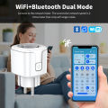 Ewelink Smart WiFi EU Plug With Power Monitoring Timing Function 16A/20A Socket Outlet Voice Works with Alexa  Home Alice. 