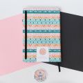 Pastel Doodle Journal Dotted or Lined Pages Notebook A5 Hardcover Diary. 