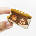 Cowhide Paper Baking Bag Coffee/Tea Set Model, Coffee Takeout Bag/Storage Bag. Miniature Toys!.