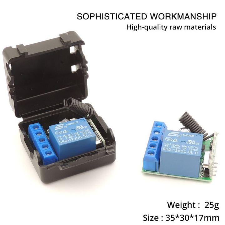 433%20Mhz%20Universal%20Gate%20Remote%20Control%20Switch%20DC%2012V%2010A%20Relay%20Receiver%20Mini%20Module%20Remote%20Control%20for%20Gate%20LED%20Garage%20Door%20-%20Image%206