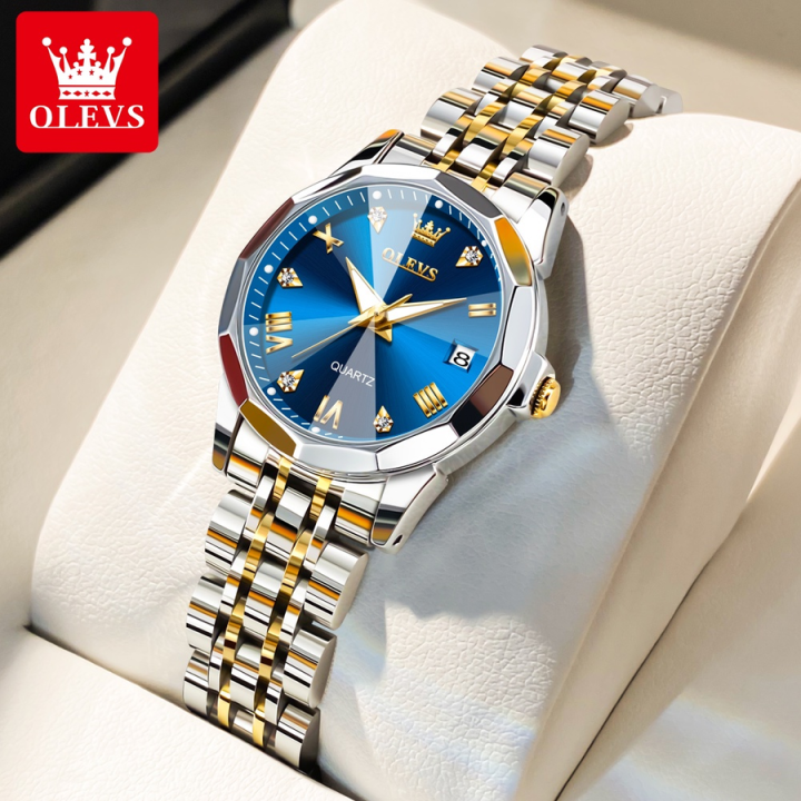 Olevs 9931 Fashion Stainless Steel Imported Wuartz Movement Ladies Wristwatch For Women