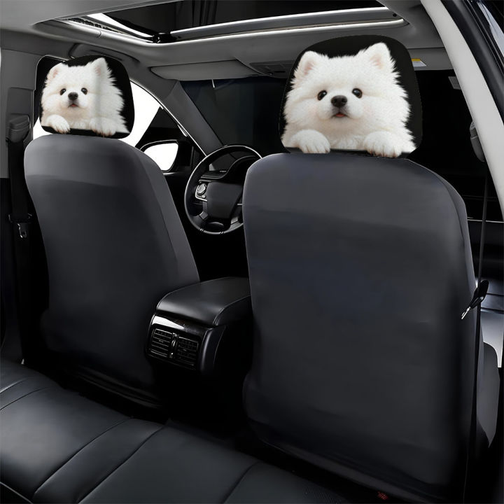 2pcs%20Cute%20Pomeranian%20Print%20Car%20Headrest%20Covers%20%7C%20Easy-to-Install%20and%20Wash,%20-%20Image%204