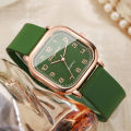 Fashion Square Women Watches Casual Silicone Strap Quartz Watch for Girls Clock Reloj Mujer.