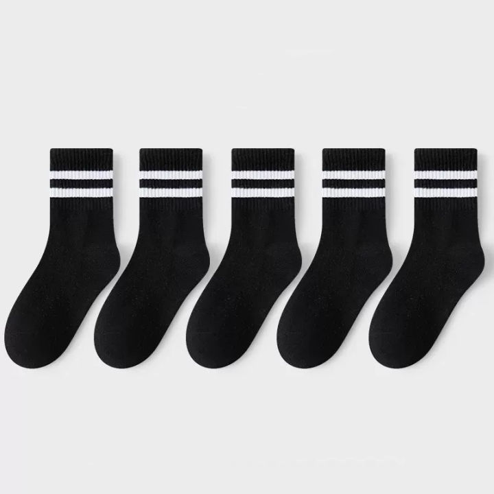 Lawadka%205Pairs/set%20Boys%20Girls%20Socks%20For%20Kids%20White%20Black%20Gray%20Cotton%20Children's%20Socks%20Student%20Sport%20Autumn%20New%20Sock%202%20to%2011Years%20-%20Image%206