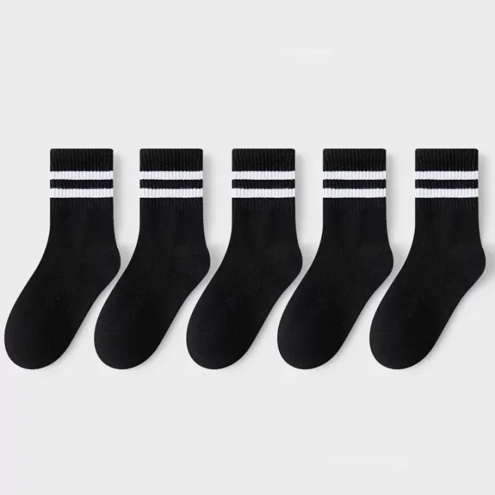 Lawadka%205Pairs/set%20Boys%20Girls%20Socks%20For%20Kids%20White%20Black%20Gray%20Cotton%20Children's%20Socks%20Student%20Sport%20Autumn%20New%20Sock%202%20to%2011Years%20-%20Image%206