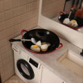 1/12 Dollhouse Simulation Fried Egg Frying Pan Set Dollhouse Miniature Kitchen Decoration Dolls House Accessories.