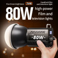 Bi-Color Camera Light 80W COB lamp beads video fill light mini Bowens portable can be handheld live lights 2500-6500K dimmable. 