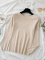 AOSSVIAO2025 Women Sweaters Slim Knitted Pullovers High Quality Autumn Winter Warm Sweater Female O-neck Basic Solid Casual Top. 
