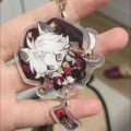 5.5cm Game The Freak Circus Pierrot Harlequin Cosplay Keychain Acrylic Joker Clown Keyring Bag Ornament Decoration Props s. 