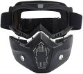 Detachable Bike Face Mask Goggles Stylish Design. 