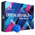 Caiton 3/6/12Pcs Blue Golf Balls Dual-Layer Crystal-Look Finish High Visibility Soft Feel Spin Control Durable Practice Play Set.