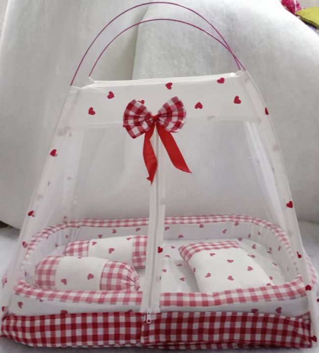 Hut Style Fancy Carry Nest with Mosquito Net available in Multicolor