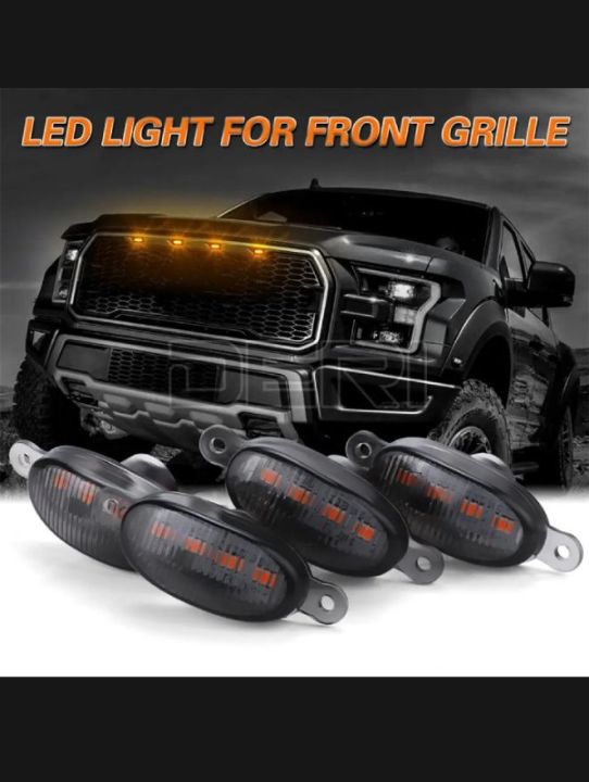 GMC%20Smoke%20%20Front%20Grill%20Yellow%20LED%20Lights%20set%20of%2004%20pieces%20-%20Image%204