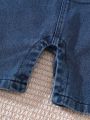 Two-Piece Set for Baby Boys: Casual and Versatile Style for Spring and Summer, Featuring a Round-Neck Short-Sleeve Top and Stylish Pocket Lion Patch Overalls.
