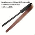 Leather Guitar Strap 2.36" Width Double Side Wear Adjustable Strap from 46.47" to 53.54" for Electric, Acoustic, Bass Guitars. 
