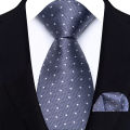 New Design Green Brown Red Necktie Set Polyester Pocket Square Tie Set Classic Polka Dot Tie For Men Daily Wear Shirt Accessor. 