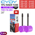 CYDY Bicycle Camera TPU Inner Tube 700x18/23/25/28C Tyre France Valve Length 45/65/85mm ROAD Bike Tire Cycling  pneu 25G. 