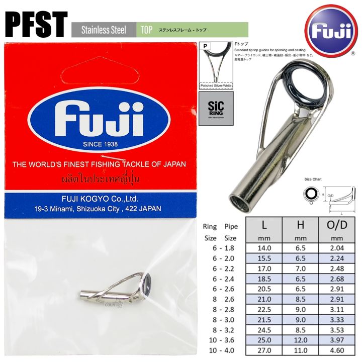 Fuji F-PFST guide tip polished silver-white sic ring