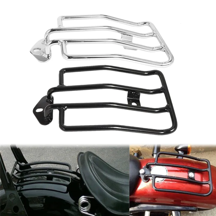Honda Elite Rear Rack Motorcycle Black / Chrome Rear Solo Seat Luggage Rack Carrier Support ...