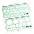 Brand New Green Geometric Template Ruler Mapping Drawing Tools Ruler Suitable For Student School Stationery. 