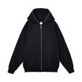 Harajuku Jacket Sweatshirts Men Zip Up Hoodies Jacket Retro Long Sleeve Oversized Black Hooded Sweatshirt Coats.
