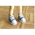 1Pair Fashion 5cm Length Doll Shoes 1/6 Scale Mini Sneakers Denim Canvas High Top Plimsolls Playing House Handmade Props Toys. 