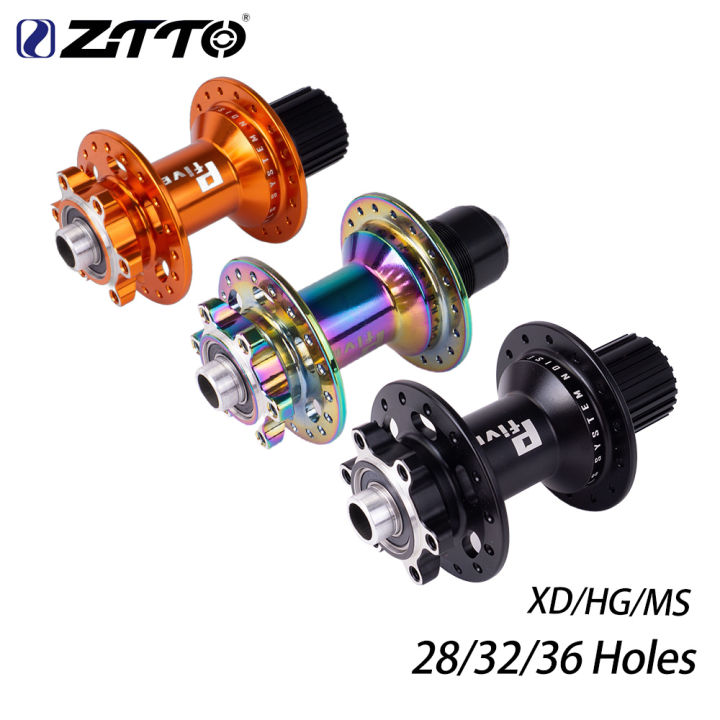ZTTO P5 6-Bolt Disc Brake Hub Loud Noise Rear Hub 32h 28h 36 Hole MTB Hub 120 Engagement 6 Pawl XD HG MS Thru 12x142 QR 10x135