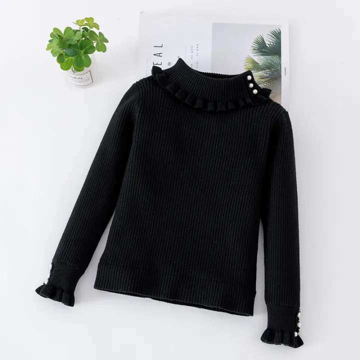 Girls%20Sweater%20Children%20Long%20Sleeve%20Jumper%20Winter%20Warm%20Knit%20New%20Baby%20Solid%20Colour%20High%20Neck%20Pullover%20Autumn%20Casual%20Sweet%20Bottom%20-%20Image%204