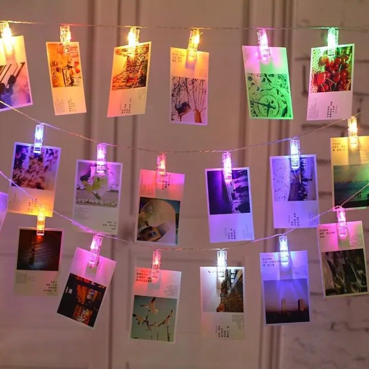 Creative LED Photo Clip String Light Room Party Decor Big Clips Fairy Lamp for Hanging Pictures Cards