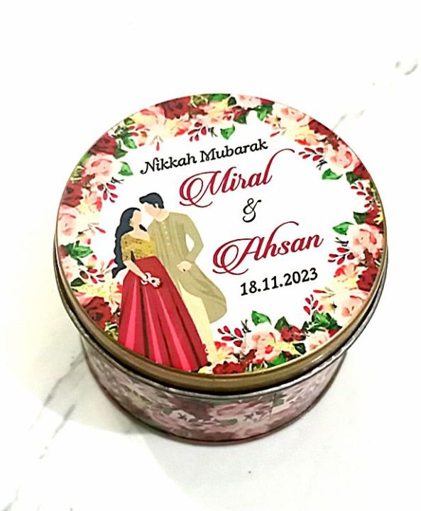 WEDDING TIN BOXES Customized 50 pcs