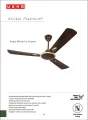 Usha Striker Platinum 1400 mm 3 Blade Ceiling Fan (Deep Metallic Brown).