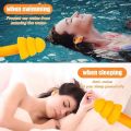 Soft Silicone Corded Ear Protector Soundproof Earmuffs Noise Protection Earplugs Sleep Snoring Reusable Ears Plugs.