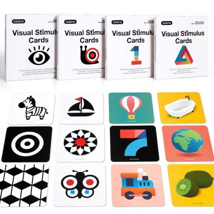 Baby Visual Stimulation Cards – Baby Montessori Toys & Flash Cards for ...
