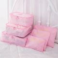  6 PCS Travel Storage Bags Set Clothes Tidy Packing Cubes Luggage Organizer Pouch Waterproof t High Quality Oxford Mesh Cloth Travel Bag Organizer, one size. 