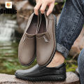 Orfails❤Men low rain boots, shallow water shoes, summer thick short rain boots, anti-slip and wear-resistant rubber shoes, shipping from Thailand. 