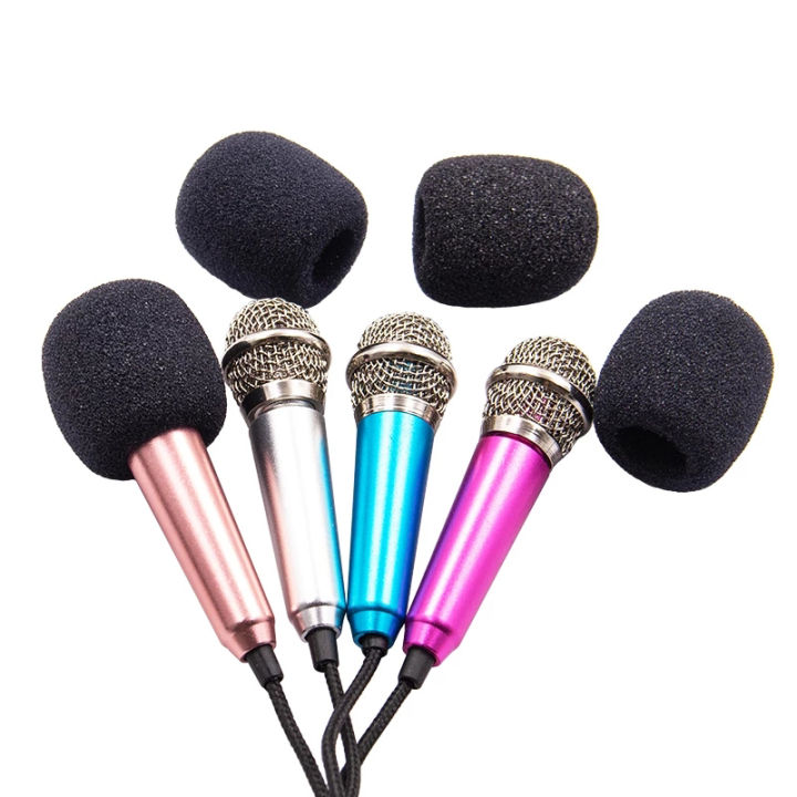 Portable 3.5mm Stereo Studio Mic KTV Karaoke Mini Microphone For Smart Phone Laptop PC Desktop