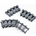 10pcs/50pcs City Straight/Curved Rails Trains Tracks Assembled Building Blocks Parts Railways DIY 53400/53401 Toys MOC Bricks. 