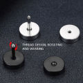 1Pair Stainless Steel Round Circle Stud Earrings For Men Women Not Fade Ear Rings Jewelry. 