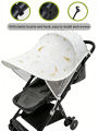 Universal Sunshade for Multiple Baby Models, Sun Protection and Light-Blocking Cover for Baby Travel, Foldable and Breathable, Cartoon Print Ins Style. 