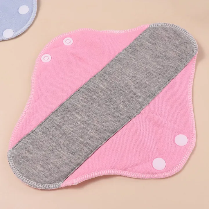6Pcs%20Diaper%20Washable%20Menstrual%20Cloth%20Pads%20Reusable%20Graphene%20Sanitary%20Napkin%20Soft%2023CM%20Nursing%20Pad%20for%20Women%20Pantyliner%20-%20Image%206