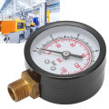 Pressure Gauge G1/4in Connection Standard Range Vertical Pressure Meter Alloy Steel and Brass for Measurement for Laboratories. 