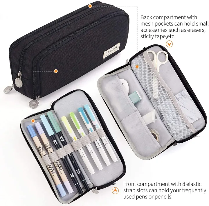 Pencil%20Case%20Large%20Capacity%20Pencil%20Pouch%20Aesthetic%20Pen%20Bag%20Office%20Stationery%20Organizer%20Simple%20Sturdy%20Multifunctional%20Pencil%20Bag%20-%20Image%205