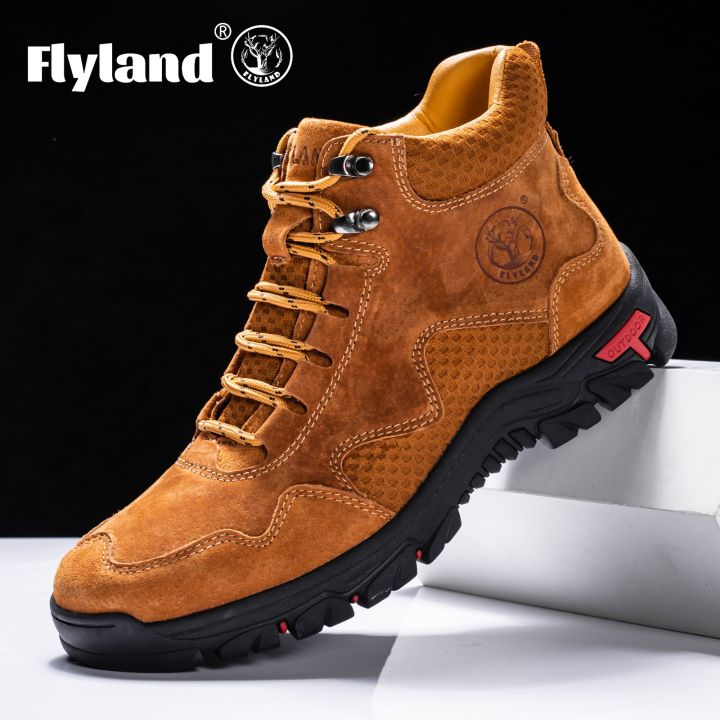 FLYLAND%20Men's%20Ankle%20Boots%20Casual%20Leather%20Shoes%20Fashion%20Vintage%20Hand%20Stitching%20Soft%20Business%20Handmade%20Shoes%20-%20Image%203