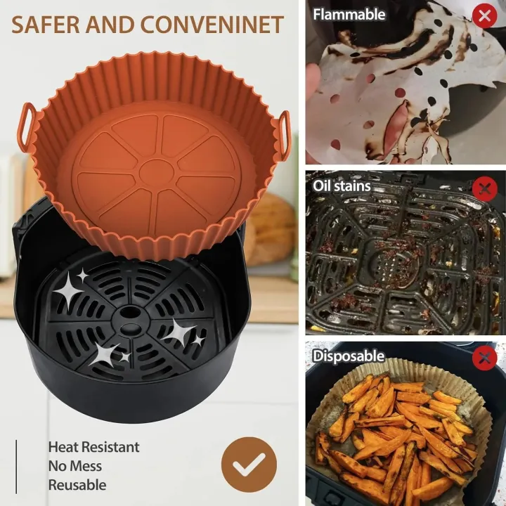 16.5cm%20Air%20Fryer%20Reusable%20Pot%20Silicone%20Oven%20Baking%20Tray%20Round%20Liner%20Easy%20Clean%20Pizza%20Plate%20Grill%20Pan%20Mat%20Air%20Fryer%20Accessories%20-%20Image%205