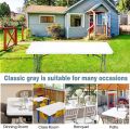1pc Washable Rectangular Tablecloth for Outdoor Parties and Camping- Foldable, Elastic and Fitted - 4ft/6ft Size Fabric for Home.