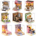 Mini Doll House DIY Small House Kit Handmade 3D Puzzle Assembly Model Building Room Bedroom Decoration Wooden Craft BirthdayGift. 