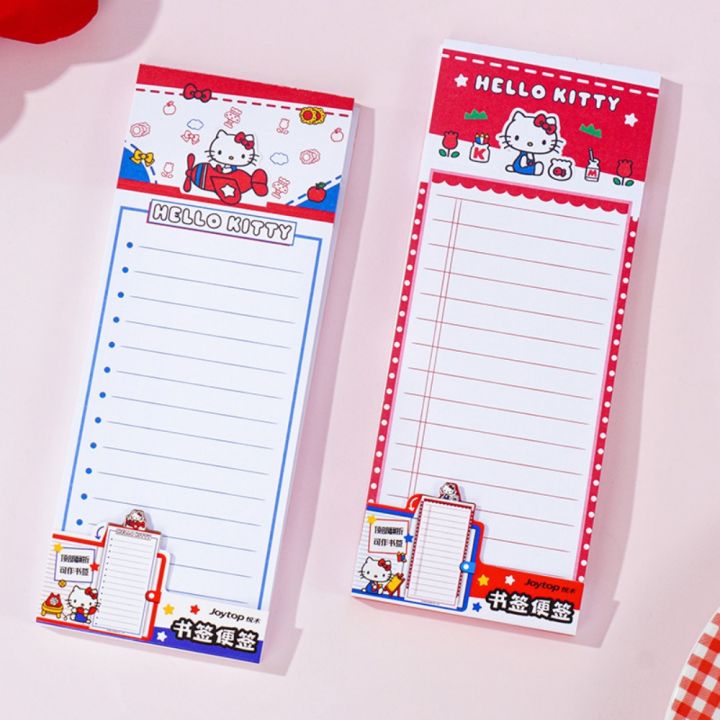 Genuine Sanrio Hello Kitty Memo Pad Sticky Cute Notes Stationery Label Notepad Planner Sticker School Supplies Girls 