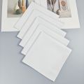 5PCS Pure White Gentleman Handkerchief Suit Pocket Square Plain Hair Band 35cm/13.7in - DIY Fashion Accessory. 